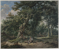 X 044
          <br/>
          Bosgezicht met schaftende houthakker
          <br/>
          <em>Barbiers, Pieter (II) (1749-1842)</em>